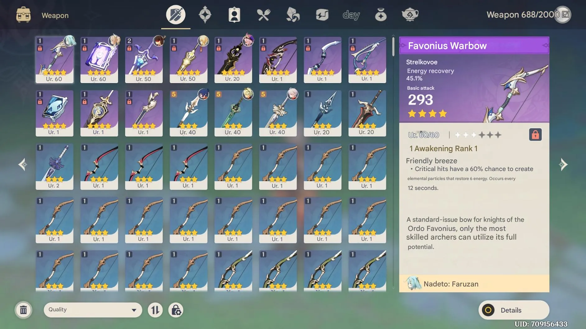 GI1677 Semi-starter AR40 Europe | Kazuha + Keqing + Qiqi, Many 4-Star Characters